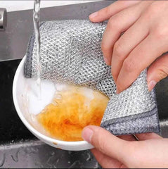 Non-Scratch Cleaning Cloth for Dishes | Durable Steel Wire Dishcloth