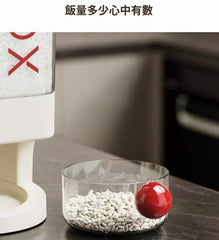 Slim Airtight Rice Dispenser with Funnel Outlet