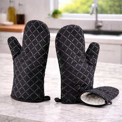Professional Heat-Resistant Quilted Oven Mitts & Gloves (Pair)