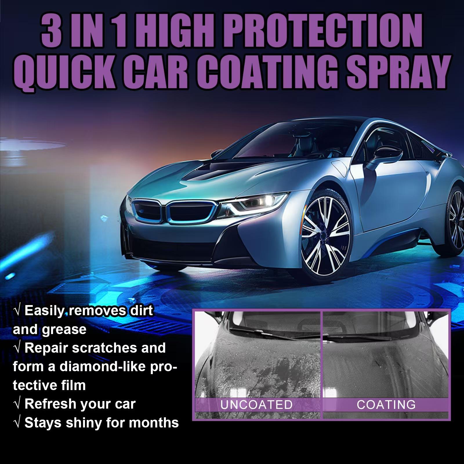 Premium Quality 3 In 1 High Protection Quick Car Coating Spray 🔥| Buy 1 Get 1 Free Eshopistan
