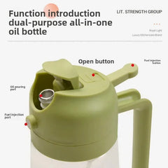 2 in 1 Leakproof Oil Dispenser Bottle for kitchen (500ML)